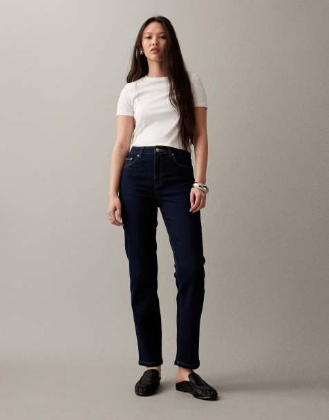 ASOS DESIGN slim fit mom jeans in rinse - view 1