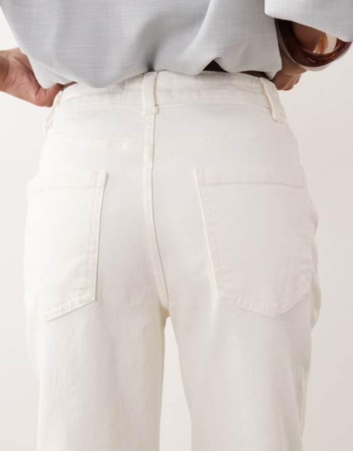 ASOS DESIGN slim fit mom jeans in white, 2 of 5