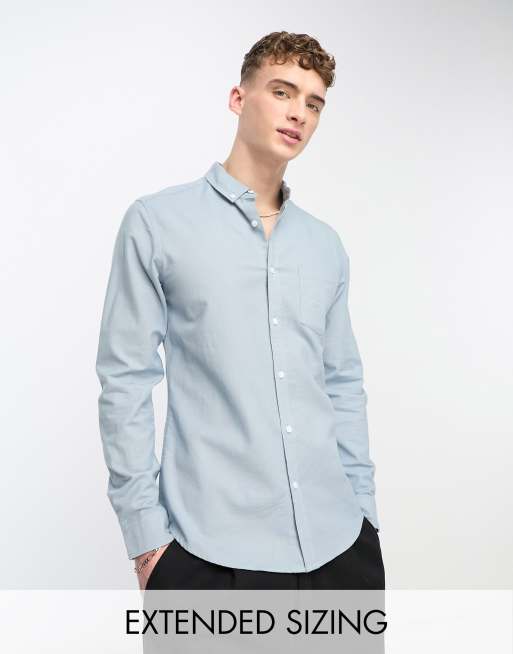 ASOS DESIGN slim fit oxford shirt in light sage green