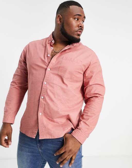 ASOS DESIGN slim fit oxford shirt in pink