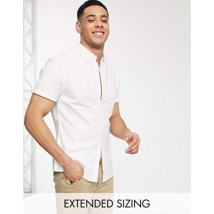 ASOS DESIGN slim fit oxford shirt in white | ASOS