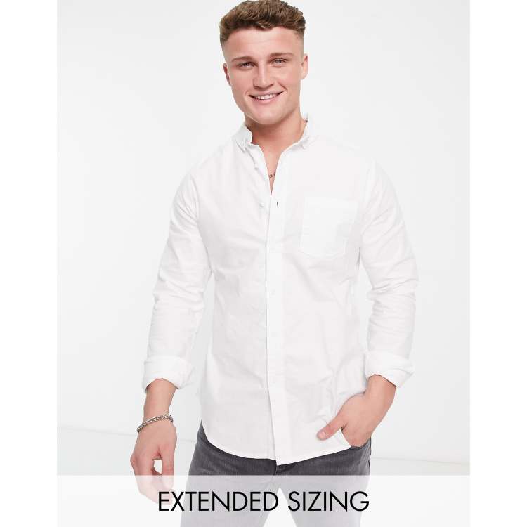 ASOS DESIGN slim fit oxford shirt in white | ASOS