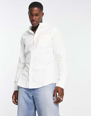 slim fit oxford shirt in white