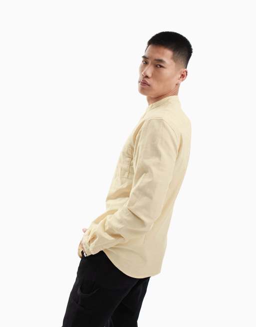 Beige oxford hot sale shirt