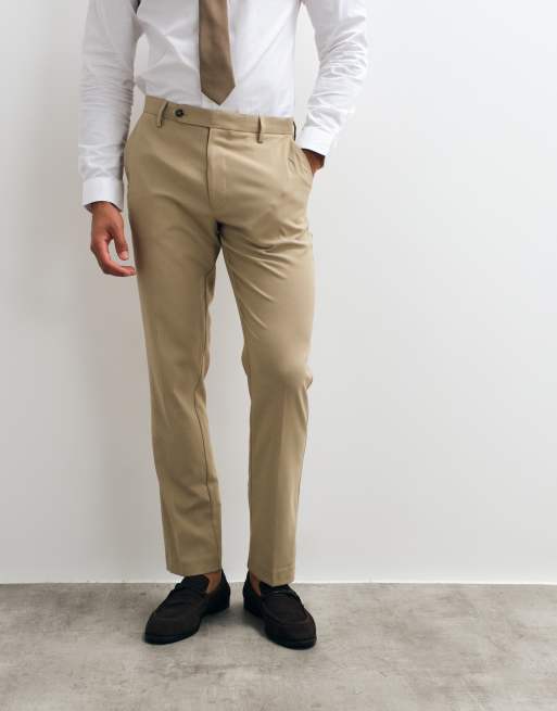 ASOS DESIGN - Slim fit pantalon in kiezelkleur, 2 van 9