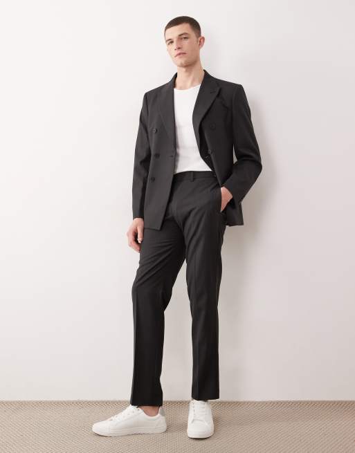 ASOS DESIGN - Smal pak met subtiele streep in zwart, 3 van 3
