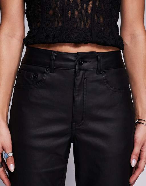 ASOS DESIGN slim fit pencil jeans in coated black, 5 of 5