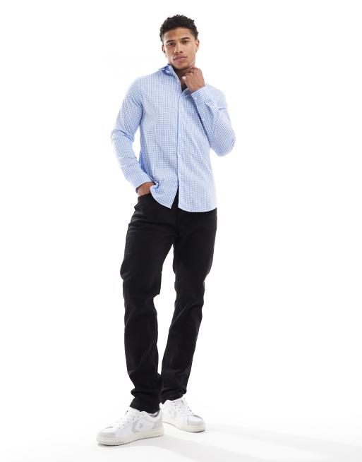 Light blue best sale work shirt