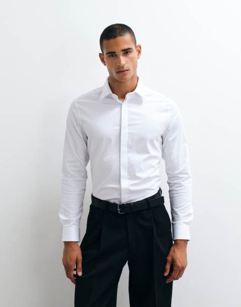 ASOS DESIGN slim fit smart shirt in white - view 1