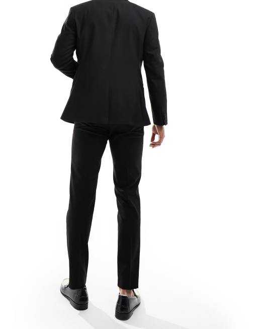 ASOS DESIGN - Slim-fit smokingbroek in zwart, 3 van 4