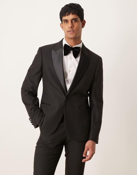 ASOS DESIGN - Slim-fit smokingjasje in zwart - view 1