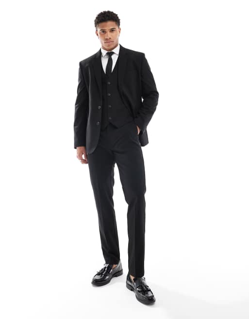  ASOS DESIGN slim fit suit in black