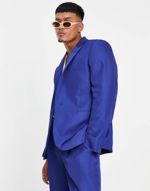 Asos blue 2025 suit mens