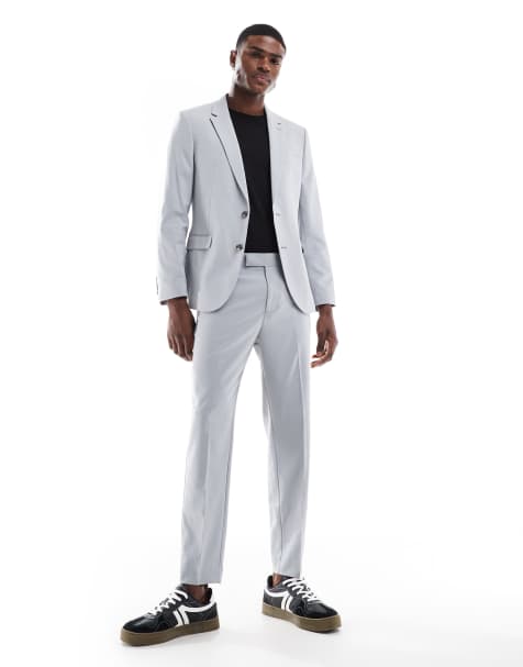ASOS DESIGN slim fit suit jacket in gray - view 1