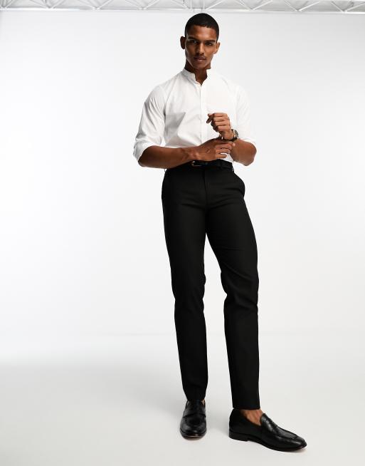 ASOS DESIGN slim suit pants in black