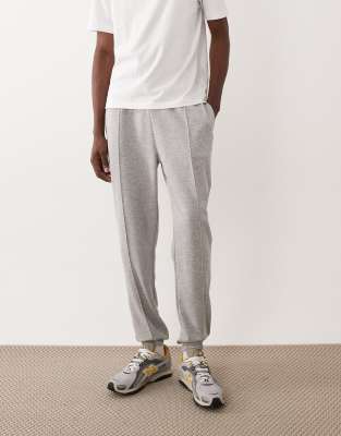 Asos Design Slim Fit Sweatpants With Pintucks In Gray