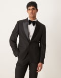 [ASOS DESIGN] ASOS DESIGN slim fit tuxedo jacket in black Chest 36 Short BLACK