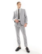 Harry Brown Plus wedding wool blend slim fit tweed suit pants