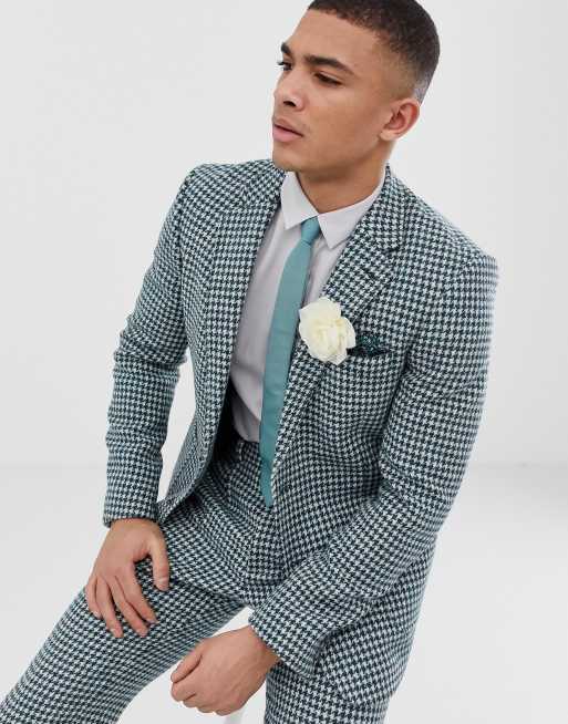 Teal 2024 tweed suit