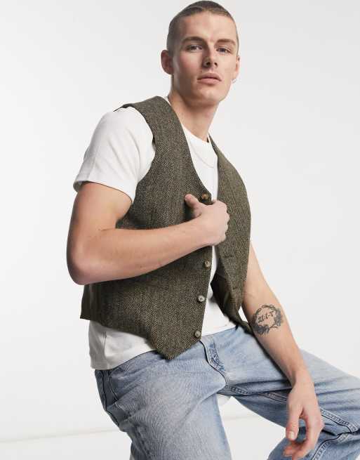 Asos shop tweed waistcoat