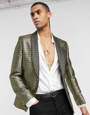 asos gold suit