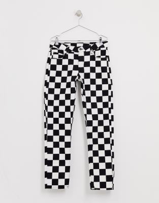 asos checkerboard pants