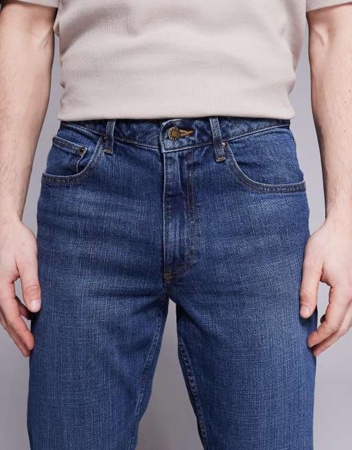 ASOS DESIGN slim jeans in dark wash blue, 5 of 5