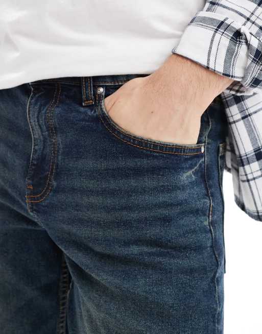 ASOS DESIGN slim jeans in dark wash with tint, 3 of 5