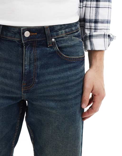 ASOS DESIGN slim jeans in dark wash with tint, 5 of 5