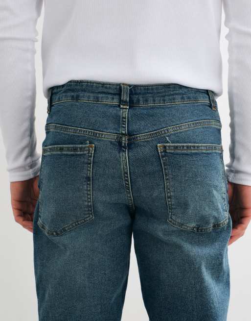 ASOS DESIGN slim jeans in dark washed blue with tint, 5 of 5