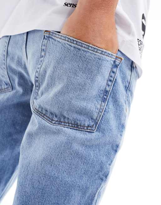 ASOS DESIGN slim jeans in mid wash blue, 3 of 5