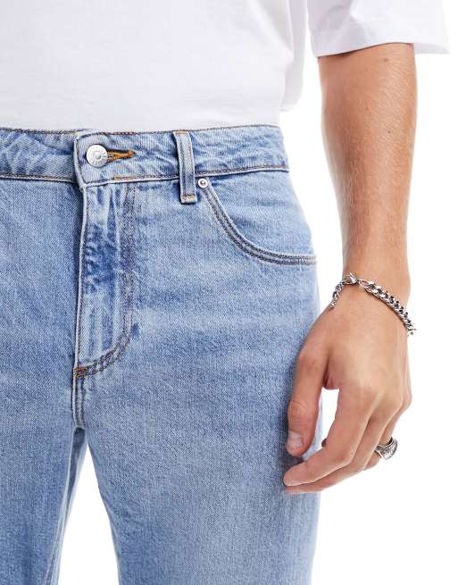 ASOS DESIGN slim jeans in mid wash blue, 5 of 5