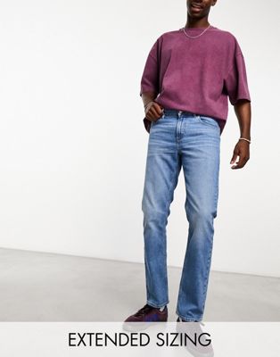 ASOS DESIGN slim jeans in mid wash blue - ASOS Price Checker