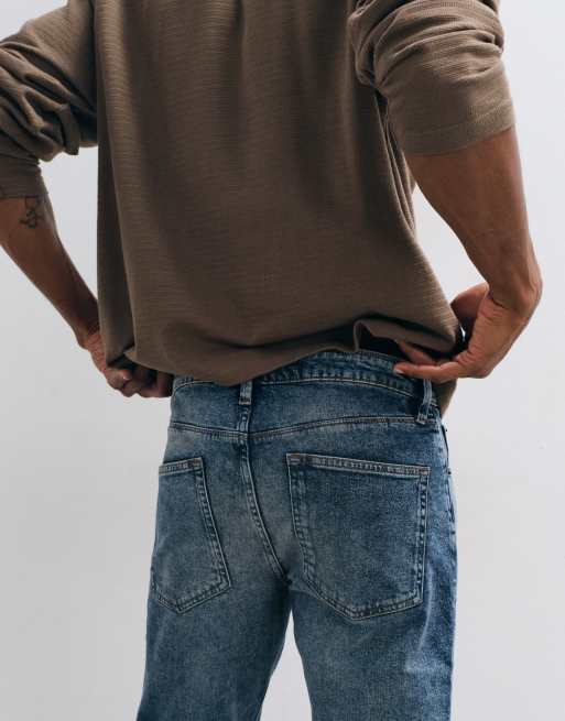 ASOS DESIGN slim jeans in mid wash blue, 5 of 5