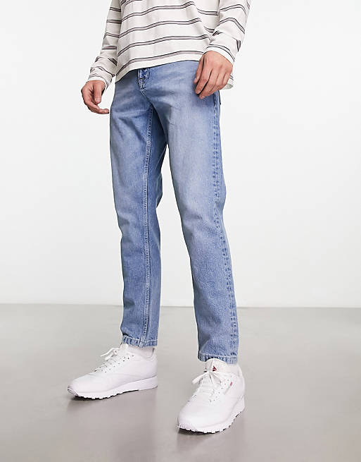ASOS DESIGN slim jeans in vintage mid wash blue | ASOS
