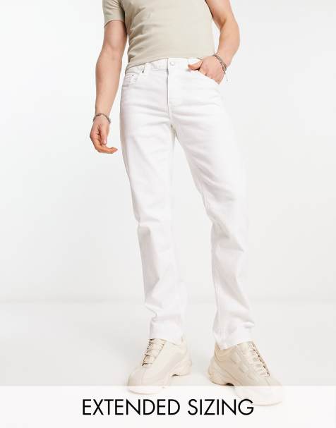 Half store white jeans