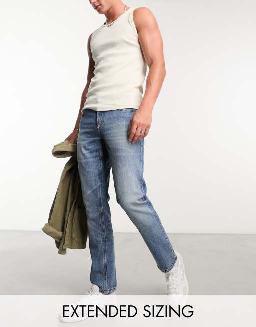 ASOS DESIGN - Slim-jeans med stretch i lys vintage-vask