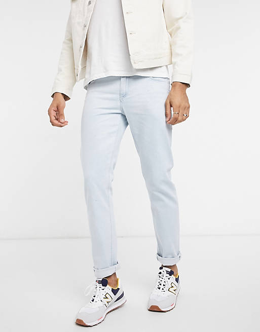 ASOS DESIGN - slim-jeans med stræk i flad light wash blå