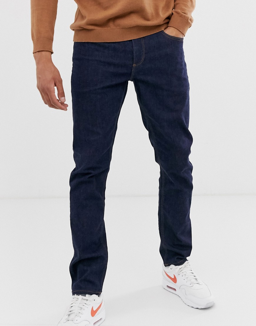 ASOS DESIGN - slim-jeans med stræk i indigo-Blå