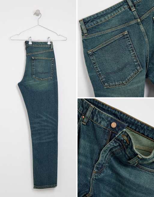ASOS DESIGN - slim-jeans med stræk i vintage dark wash blå, 4 af 4