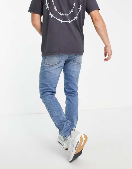 ASOS DESIGN - Slim-jeans med stræk i vintage mid wash blå , 2 af 4