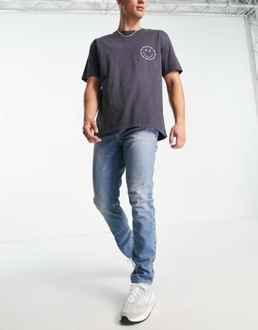 ASOS DESIGN - Slim-jeans med stræk i vintage mid wash blå , 3 af 4