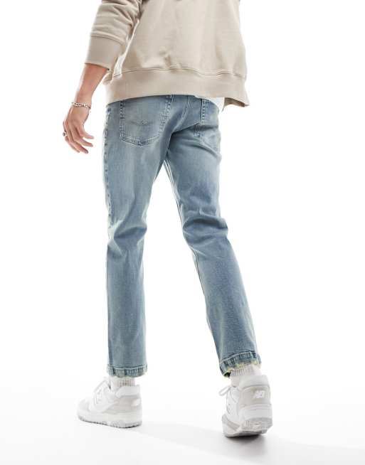 Asos frayed hem jeans sale