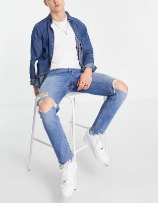 asos blue jeans mens