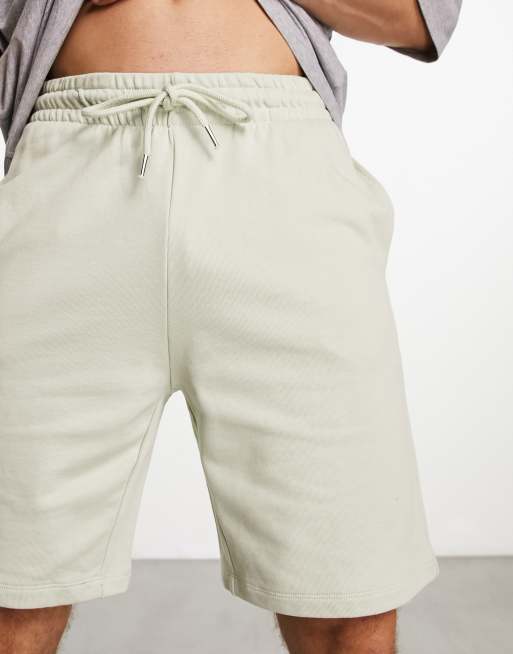 ASOS DESIGN - Slim-jerseyshorts i forvasket grøn, 3 af 4
