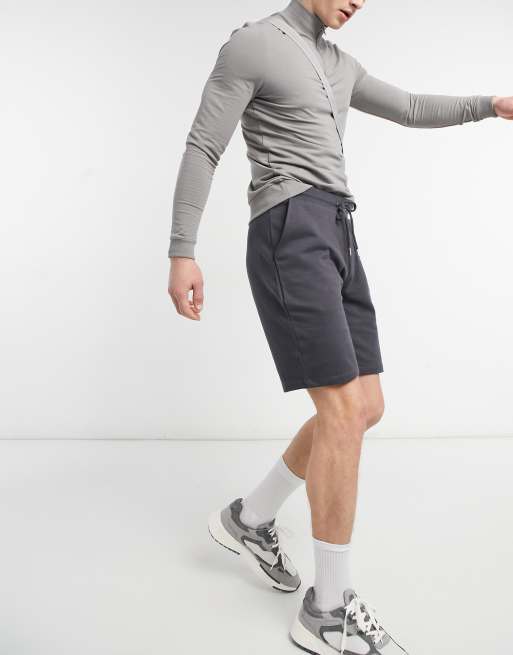 ASOS DESIGN - Slim jerseyshorts i sort wash