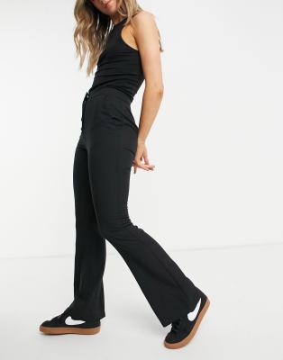 black kick flare pants