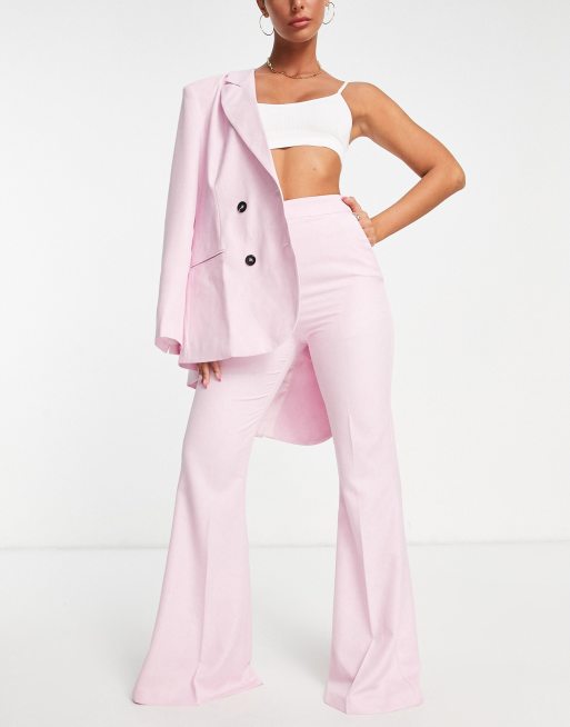 ASOS DESIGN kick flare pants in pink