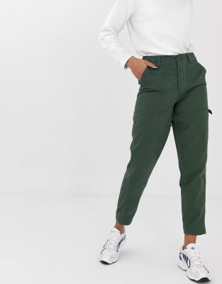 slim leg cargo trousers