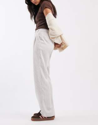 Asos Design Slim Leg Pants In White